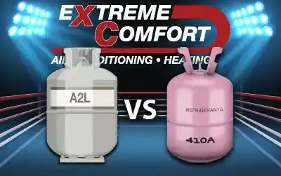 A2L HVAC Refrigerant vs 410A Refrigerant Freon in boxing ring