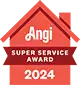 Angi Super Service Award Icon for AC Repair and HVAC Installation